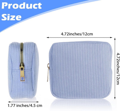 Toiletry Bag - Sanitary Pad Makeup Bag - Sanitary Pad Pouches - Menstrual Bags - Menstrual Pouches - Waterproof Zipper - Tampon Pouches - Napkin Pouches - Cosmetic Bag - Storage Bag - Makeup Bag - For Sanitary Pads, Tampons, Menstrual Cup - Blue - Image 2