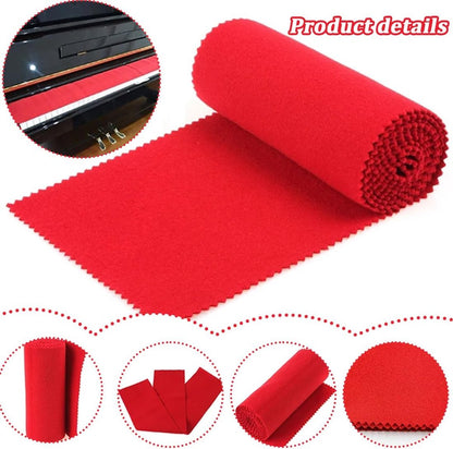 Piano Keyboard Dust Cover - Keyboard Protective Cover - Piano Dust Cover - Suitable for 88 Keys - Universal - Piano Protector - for Digital Electric Piano - for Electronic Keyboard, Digital Piano - Red - Image 2