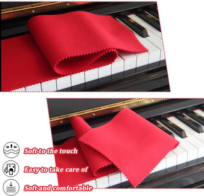 Piano Keyboard Dust Cover - Keyboard Protective Cover - Piano Dust Cover - Suitable for 88 Keys - Universal - Piano Protector - for Digital Electric Piano - for Electronic Keyboard, Digital Piano - Red - Image 4