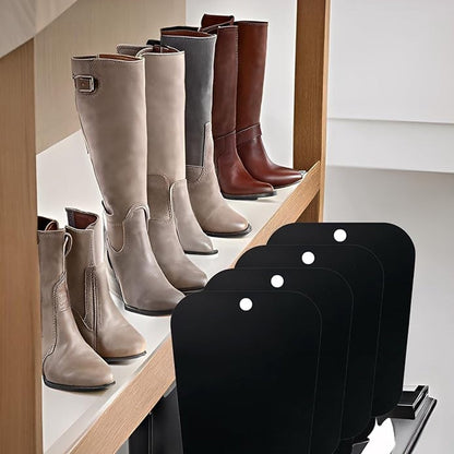 4 pieces - Boot trees - Boot Shapers - Boot filler - Boot stretcher - Stretcher - plastic boot trees for women - high boot supports - boot supports - reusable inserts - shoe care accessory - 35*28 cm - black - Image 3