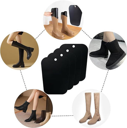 4 pieces - Boot trees - Boot Shapers - Boot filler - Boot stretcher - Stretcher - plastic boot trees for women - high boot supports - boot supports - reusable inserts - shoe care accessory - 35*28 cm - black - Image 5
