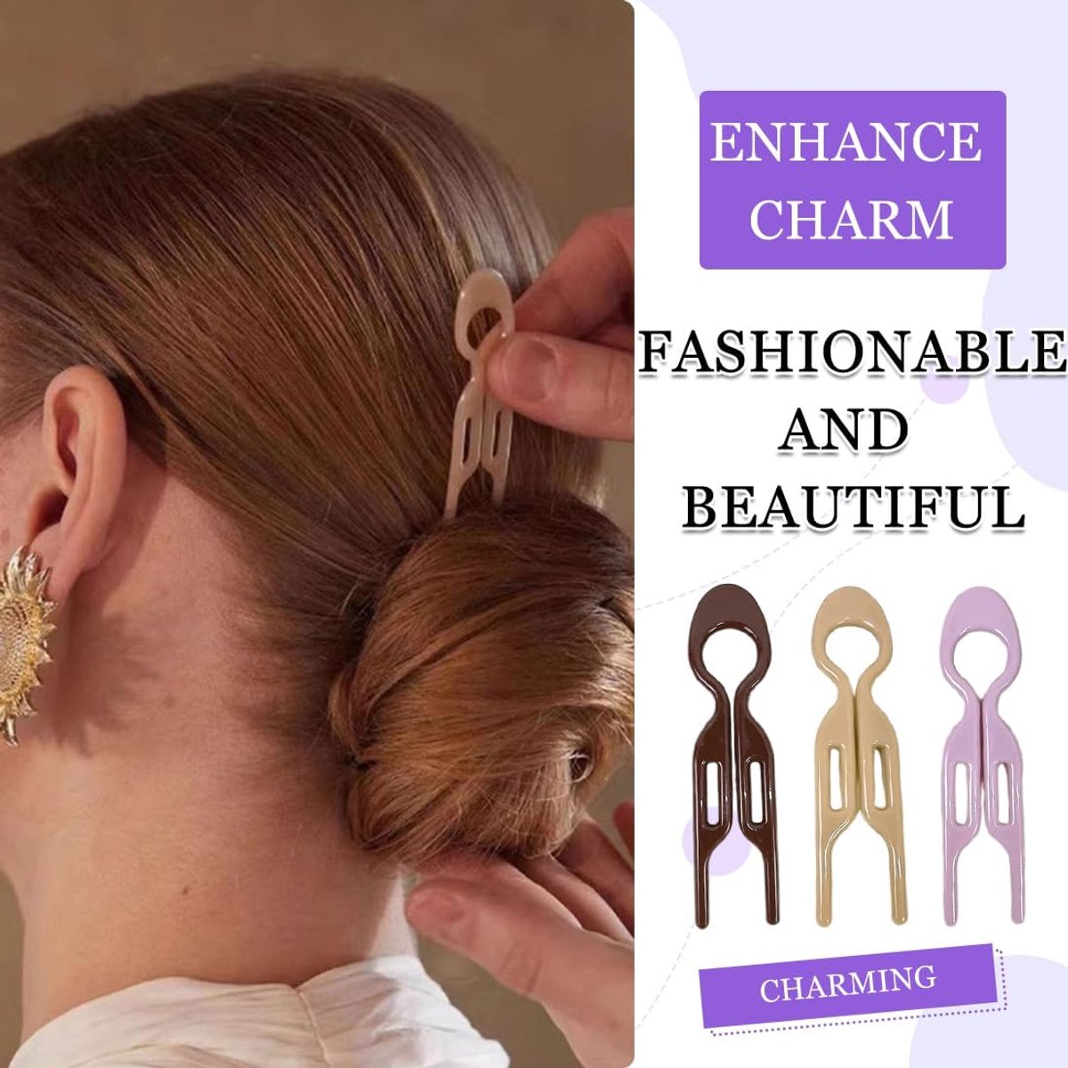 Hairpins - 12 pieces - Hair clips - Hair forks - U-shaped hairpins - French hairpins - Hair accessories - hair fork pin for women - Hair Pin - Hair jewelry - Image 5