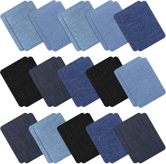 Clothing Repair Patches - 30 Pieces - self-adhesive jeans patches - Repair a hole in clothing - iron-on patches for clothing repair - Repair - clothing repair for jeans - patch - repair cloth - iron-on for denim jeans repair