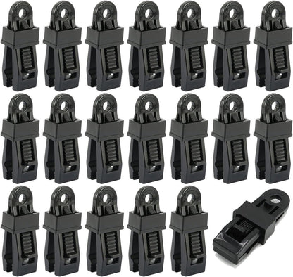 20 pieces - Tent clamps - Tarpaulin clips - Tent clip - tent clip awning clip - camping awning clip - crocodile clips - tarpaulin clip tarpaulin clip - for swimming pools, canopies, caravan awnings, car covers, outdoor tents, canopies and covers - 7.8*2.3