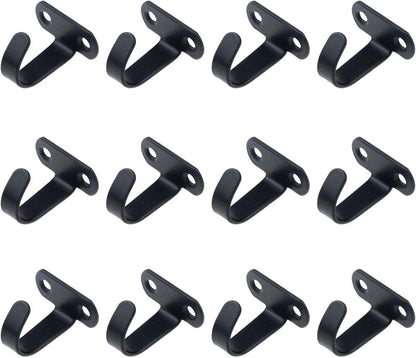 12 Pieces - Ceiling Hook Mounting - Stainless Steel Coat Hook - Under the Shelf - Top Mount Towel Hooks - Clothes Hook - For Ceiling Hooks, Under-Shelf Hangers, Towel, Coat Hooks, Bathroom, Kitchen Cabinets