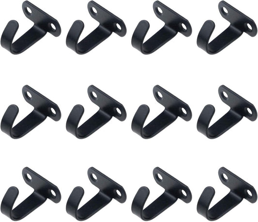 12 Pieces - Ceiling Hook Mounting - Stainless Steel Coat Hook - Under the Shelf - Top Mount Towel Hooks - Clothes Hook - For Ceiling Hooks, Under-Shelf Hangers, Towel, Coat Hooks, Bathroom, Kitchen Cabinets