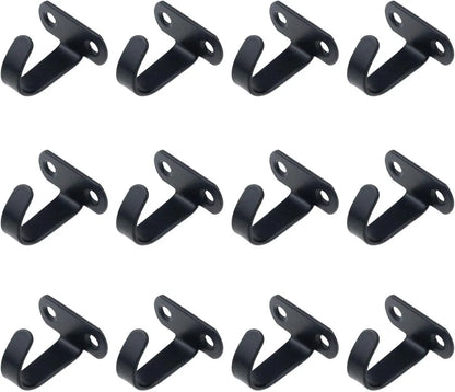 12 Pieces - Ceiling Hook Mounting - Stainless Steel Coat Hook - Under the Shelf - Top Mount Towel Hooks - Clothes Hook - For Ceiling Hooks, Under-Shelf Hangers, Towel, Coat Hooks, Bathroom, Kitchen Cabinets