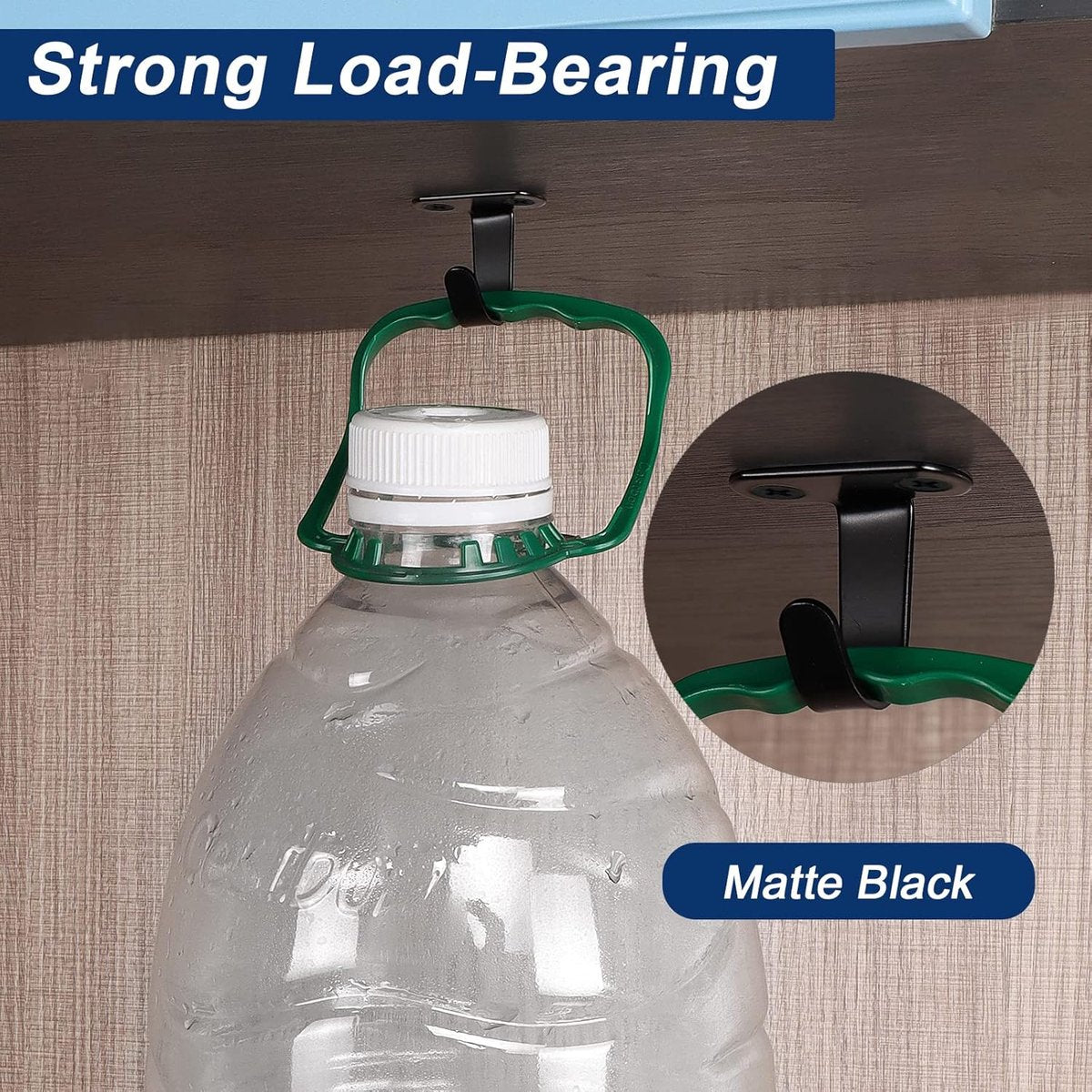 12 Pieces - Ceiling Hook Mounting - Stainless Steel Coat Hook - Under the Shelf - Top Mount Towel Hooks - Clothes Hook - For Ceiling Hooks, Under-Shelf Hangers, Towel, Coat Hooks, Bathroom, Kitchen Cabinets - Image 2