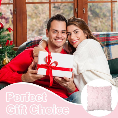 pieces - Pillowcase - Cushion covers - Cushion covers with bow - Decorative pillowcases - Room Decoration - Home Decoration - for the living room, bedroom and sofa - 45*45 cm - pink - (NO cushion core) - Image 4