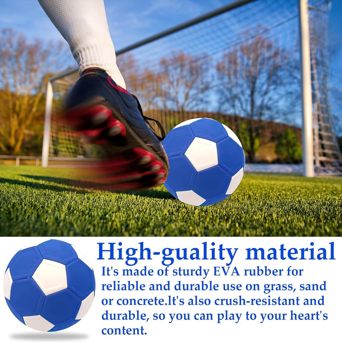 Curve Ball - football - 20 cm - curveball - curve ball soccer - curvebal - kickerball - perfect gift for children - size 4 - Blue - Image 2