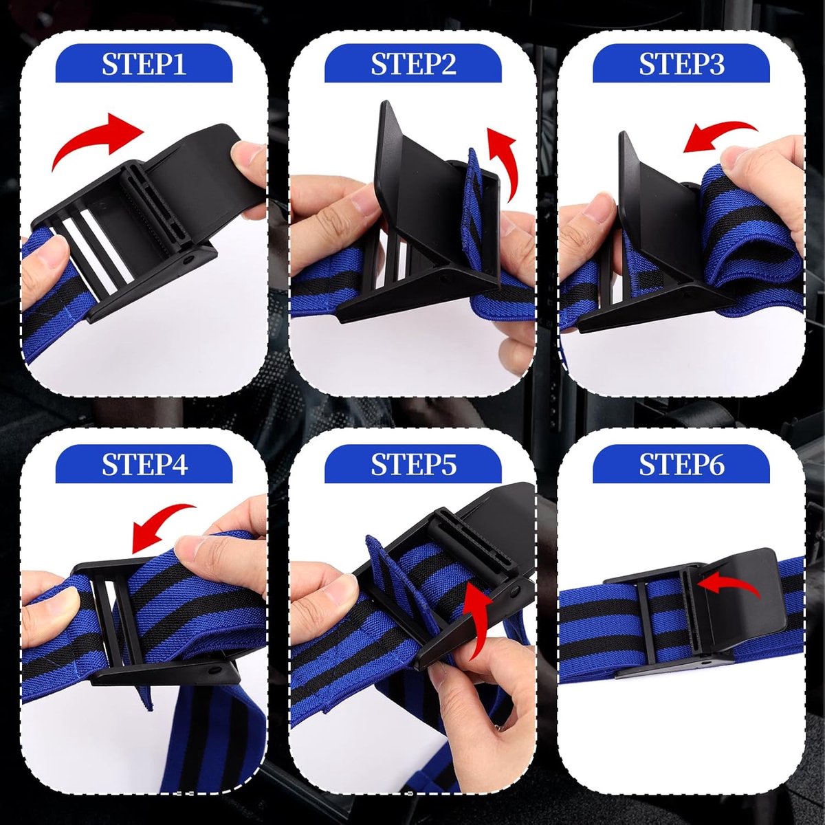 Resistance Bands - Resistance band - Booty bands - Fitness Elastic - Fitness Resistance Bands - Booty bands for training - Blood flow restriction bands - Adjustable BFR training bands - for training your glutes, squat, thighs - Blue - Image 2