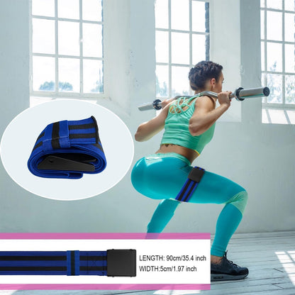 Resistance Bands - Resistance band - Booty bands - Fitness Elastic - Fitness Resistance Bands - Booty bands for training - Blood flow restriction bands - Adjustable BFR training bands - for training your glutes, squat, thighs - Blue - Image 4