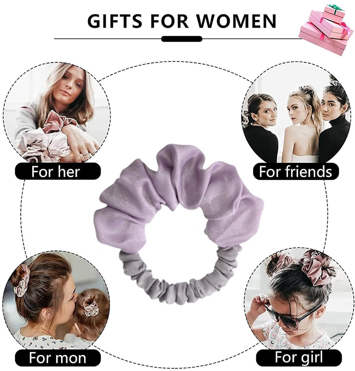 Heatless Curls - Curling Band - Heat-Free Curling Headband - Curls Without Heat - Hair Curler - Heatless Overnight Hair Curlers for Long Hair - Soft Pink Scrunchie - Curly Artifact - Purple - Image 4