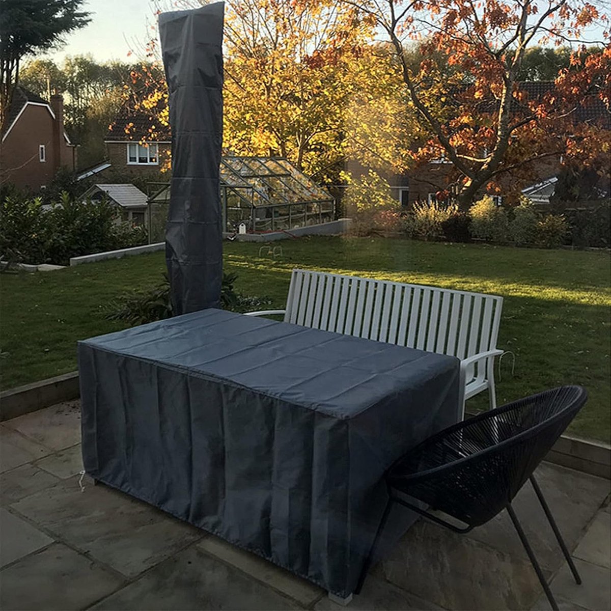 Garden Furniture Cover - 240*140*90 cm - Garden Furniture Protective Cover - Protective Cover for Table (Rectangular) - Lounge Set Cover - Garden Table Cover - Waterproof - Windproof - Dustproof Oxford Fabric - Furniture Covers - with drawstring - for Tab - Image 3