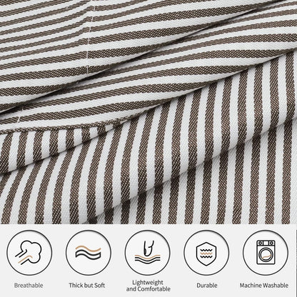Kitchen Apron - 2 Pieces - Professional Cooking Apron - for Ladies and Gentlemen - Catering Apron - Easily Adjustable - BBQ Apron - Pottery Apron - Cooking Kitchen Aprons - kitchen cooking aprons - soft chef apron with 2 pockets - black/brown stripes - Image 3