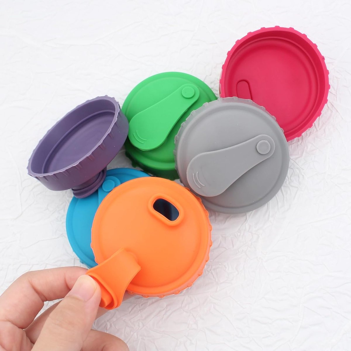 Can Cover - 6 Pieces - Silicone Soda Cans - Can Closer - Silicone Can Lids - Drink Protector - Dust and Spill Anti - Insect Anti - Easy to Clean - Reusable - Fits All Cans - Freshness Cap - 6 Colors - Image 3
