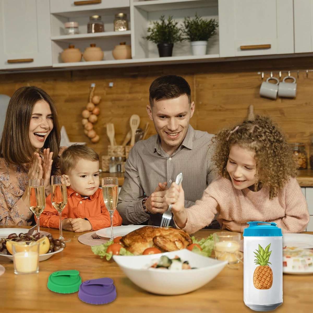 Can Cover - 6 Pieces - Silicone Soda Cans - Can Closer - Silicone Can Lids - Drink Protector - Dust and Spill Anti - Insect Anti - Easy to Clean - Reusable - Fits All Cans - Freshness Cap - 6 Colors - Image 4