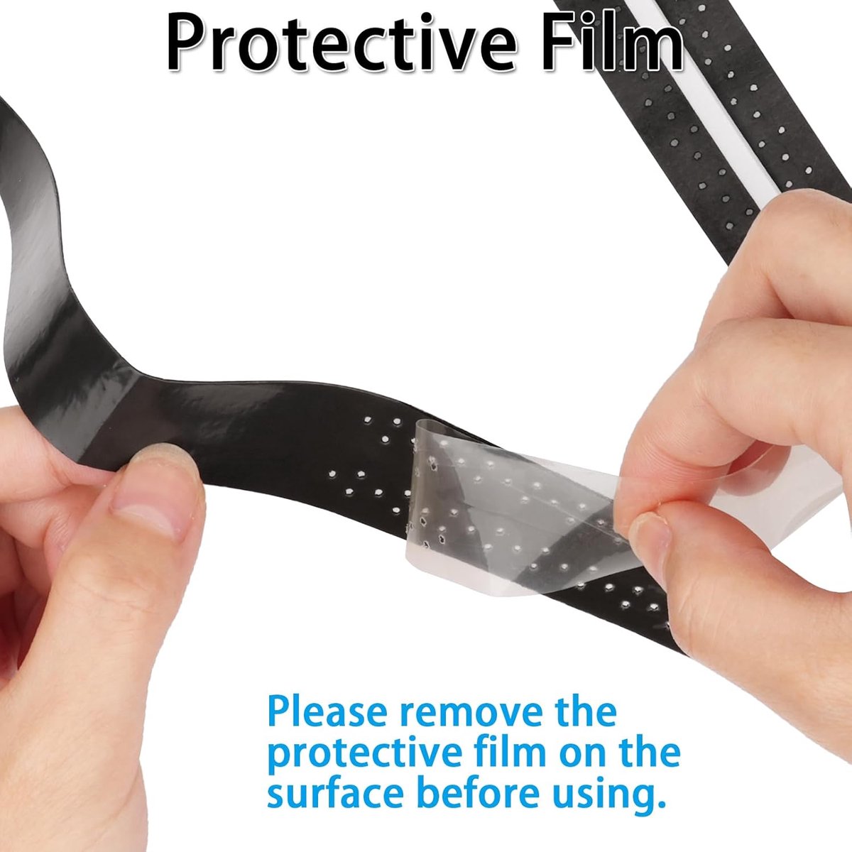 8 pieces - Racket grips - Racket Grip Tape - Badminton grip tape - Tennis racket grip tape - sports accessories - replacement grip - self-adhesive - for tennis rackets, badminton and more - 1100*25*0.6mm - black - Image 3