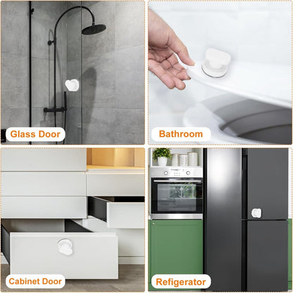 pieces - Door handle - Suction cup door grip - Suction cup handle - suction cup glass mirror door handle - suction cup handles for sliding doors - shower door handle - self-adhesive push-pull armrest - cabinet handles - for window, cabinet, toilet - 62x50 - Image 2