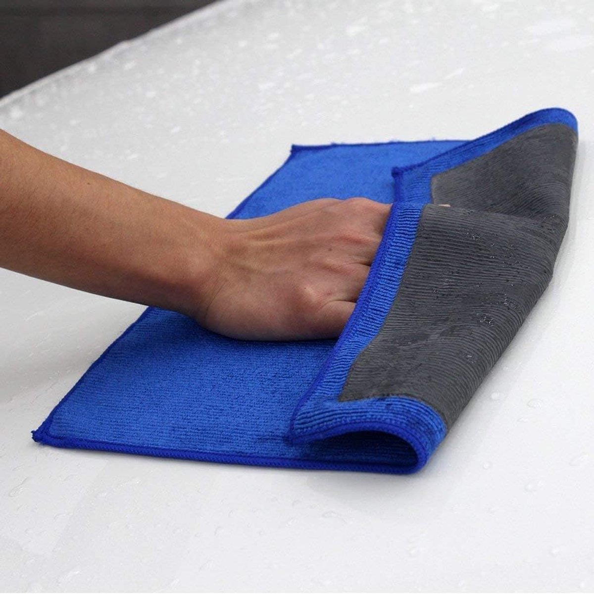 2 pieces - Car clay cloth - Car wash towel - Car cleaning towel - Clay bar - Clay towel - Clay bar towel - Car cleaning - detailing cloth - perforated polishing cloth - cleaning cloth - for car detailing, car cleaning - 30*30 cm - blue - Image 4