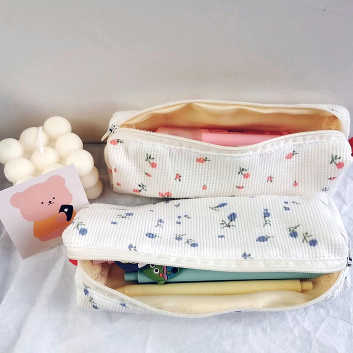 2-Piece Pencil Case - Pencil Case - Cute Pencil Case for Kids - Pencil Pouch - Pencil Bag - Pencil Pouch for Boys and Girls - School Pencil Case - Storage Bag - kawaii Pen Pencil Case Bag Holder for Students - Pencil Case for Children and Adults - Back to - Image 2