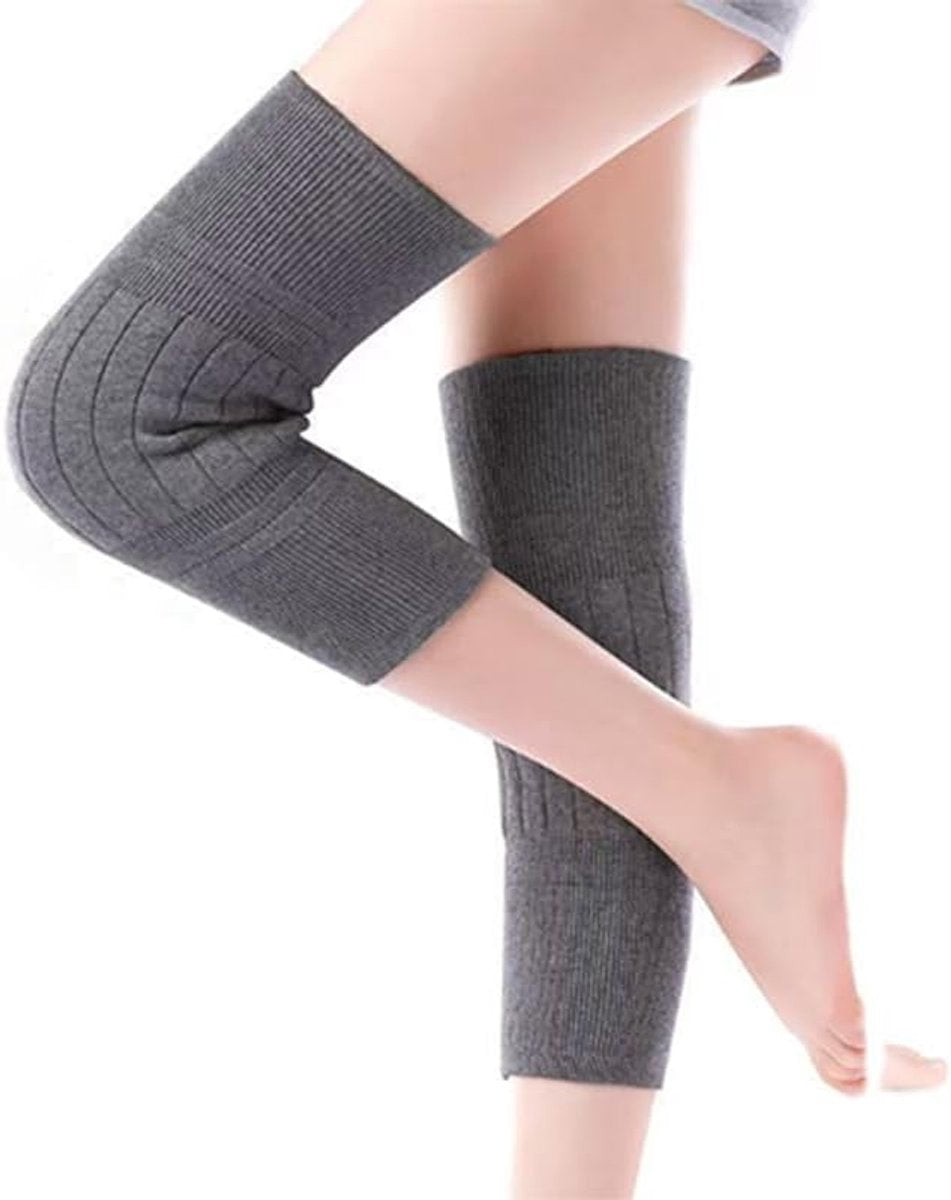 Pair of knee pads - knee socks - Leg support and warmth - Winter heating - Long - Knee pads for cycling, skiing and running - Thickened knee pads - Size L - for weight 100-130 - Image 2