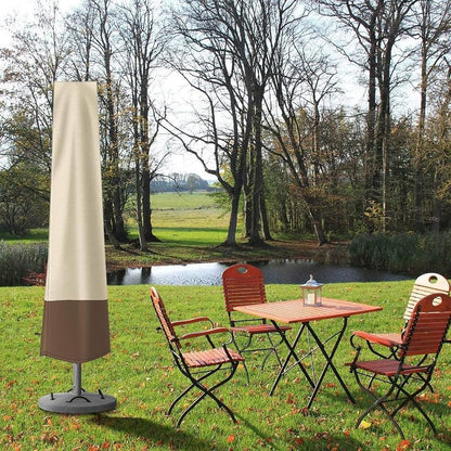 Outdoor parasol rain cover - Parasol cover - Dustproof - Waterproof - Parasol protector - Standing parasol cover - Dust cover - Durable all-season parasol cover - Beige/Brown - 200 × 55/60cm - Image 4