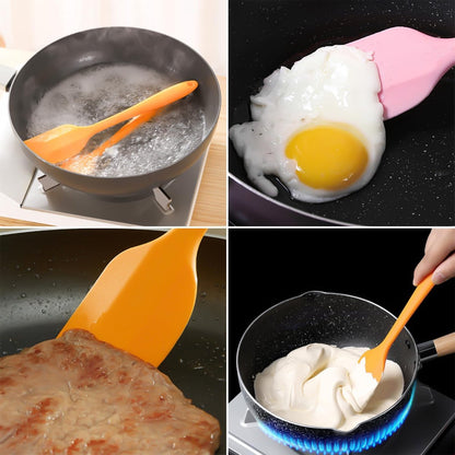 5 pieces - Silicone spatulas - Dessert Spatula - Scraper - Baking Spatula - Kitchen Utensils - heat-resistant silicone spatulas - with non-stick coating - for cakes, creams, butter, pastries and desserts - 21*4 cm - red, pink, blue, green, orange - Image 2