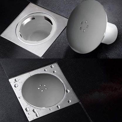 Shower Drain Cover - Chrome Shower Drain - Hair Drain Covers - 90 mm / 115 mm - Removable Top Piece - Fast Flow - Bathroom Drain - Bathroom Accessories - White - Image 2