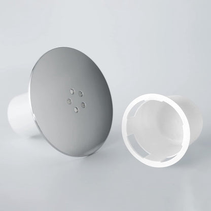 Shower Drain Cover - Chrome Shower Drain - Hair Drain Covers - 90 mm / 115 mm - Removable Top Piece - Fast Flow - Bathroom Drain - Bathroom Accessories - White - Image 3