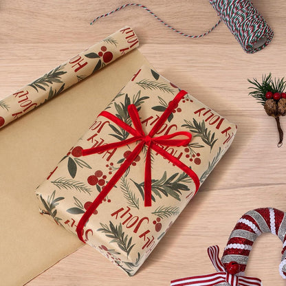 Wrapping paper - Christmas wrapping paper - Christmas gift paper - Wrapping paper with figures - 43 x 300cm - 4 rolls - Christmas paper wrapping paper for Christmas - Christmas paper wrapping paper for children - gift paper - Kraft gift paper - Christmas  - Image 5