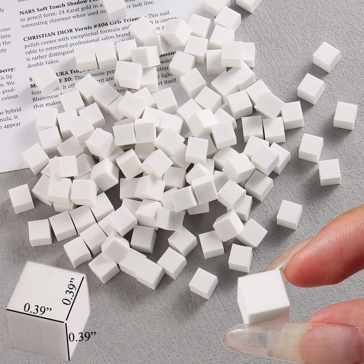 Nail Sponge SET - 100 Pieces - Nail Sponge with Metal Gripper - Soft Nail Sponges - Ombre Nail Brush - Nail Tools - For Gradient and Halo Nail Art - Professional Nail Tools and Accessories - Image 4