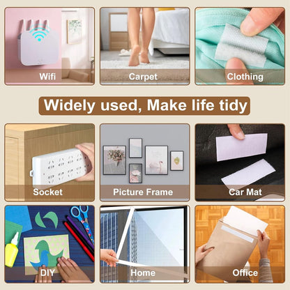 20 mm*10 m - Velcro - self-adhesive tape - reusable tape - nylon fastening strip - strong adhesive strips - with strong adhesive on the back - for sewing, crafting and DIY applications - Indoor and outdoor use - white - Image 3