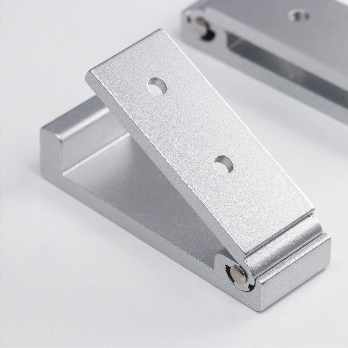 6 pieces - Foldable wall hooks - 6.7*7.5*2.5 cm - Clothes hook - concealable clothes hooks - heavy-duty wall hooks - aluminum hooks - with screws - foldable hooks - for hanging coats, bags, hats, and keys - silver - Image 2