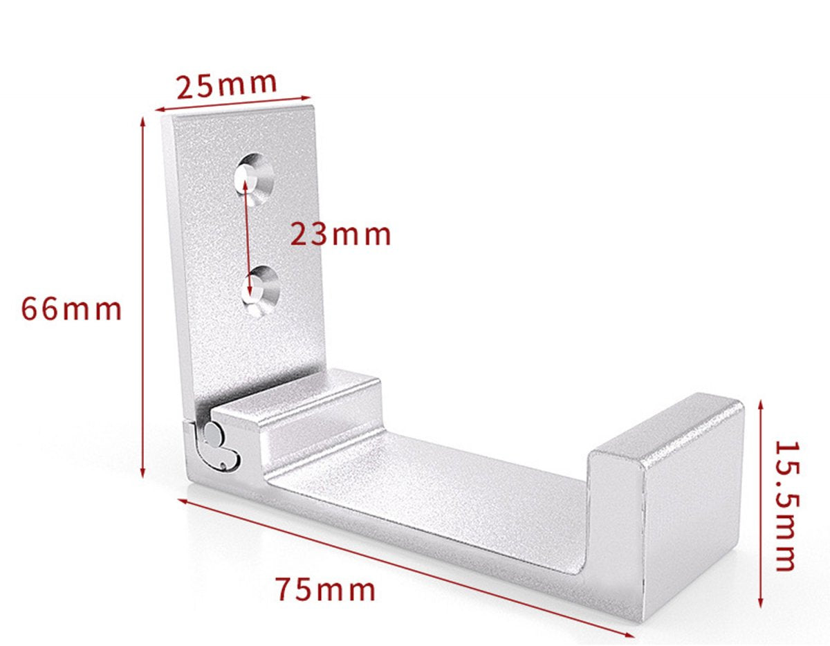 6 pieces - Foldable wall hooks - 6.7*7.5*2.5 cm - Clothes hook - concealable clothes hooks - heavy-duty wall hooks - aluminum hooks - with screws - foldable hooks - for hanging coats, bags, hats, and keys - silver - Image 5
