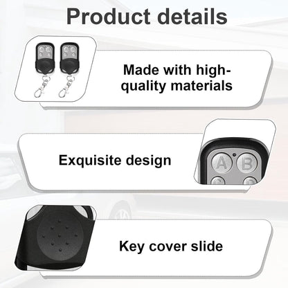 pieces - 433 MHz - Remote control - Garage door openers - Remote control for car garage door - universal garage door remote control - automatic garage door remote control - for car garage door - with keychain - 4 channels - Image 5