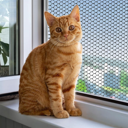 Plastic Fencing Net - 40 cm * 3 m - Chicken Wire - Cat Net - Dog Fencing - Bird Net - Pet Trap Net - Garden Mesh - Plastic Mesh - Plant Net - with 20 fixed straps - for dogs, cats, chickens and other small animals - Black - Image 3