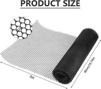 Plastic Fencing Net - 40 cm * 3 m - Chicken Wire - Cat Net - Dog Fencing - Bird Net - Pet Trap Net - Garden Mesh - Plastic Mesh - Plant Net - with 20 fixed straps - for dogs, cats, chickens and other small animals - Black - Image 5