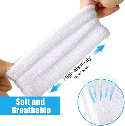 Sports wristband - 2 pieces Sweatbands - Sweatbands - Wrist - Wristbands - Wristbands - wrist headband - sports wristband - sports soft cotton wrist headband - absorbent terry cloth cuff - for gym tennis running basketball - White - Image 5