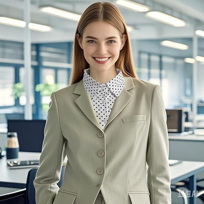 2 pieces - Women's Shirt Collar - Shirt Collar - Detachable Collar - Small Shirt Collar - Faux Detachable Collar - Detachable Pointed Collar - Small Collar - Pointed Collar - Shirt Replacement - Blouse - Adjustable - One Size - White and Black Dots - Image 4
