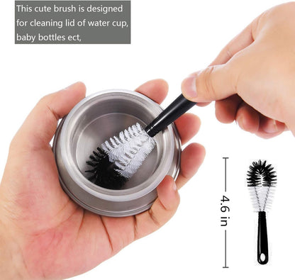 8-Pack Bottle Cleaning Brush Set - Cleaning Brush - Bottle Brush - Black bottle cleaner with long handle - for washing narrow wine/beer bottles/thermos flask/bottle cup/sports tank/kettle - lid brush - straw brush - Bottle cleaner - Image 2