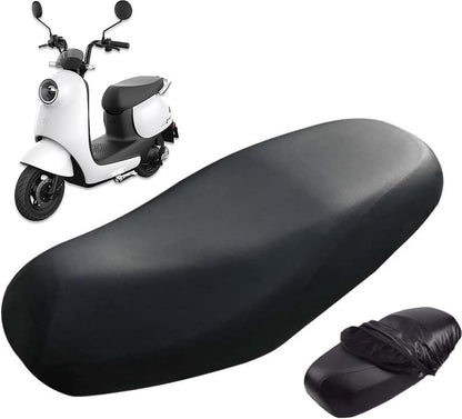 Motorcycle Seat Cover - Electric Bike Seat Cover - Scooter Seat Cover - Rain Seat Cover Scooter - Waterproof PU Scooter Seat Cover - Universal Seat Cover - Wear-Resistant Waterproof Cover - Seat Cover - For Most - 80*60 cm - Black