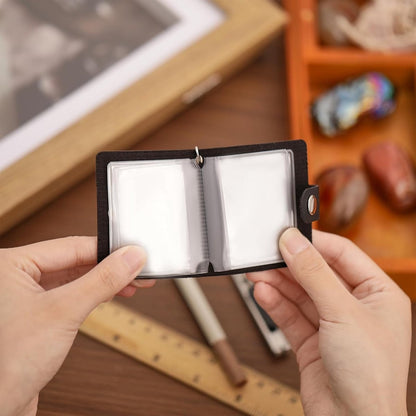 4 pieces - Mini photo album - 2 inch - Photo album - keychain - mini retro photo album - with lobster claw clasps and keychains - Each book can hold 20 photos - 10 pages - for a family and friends party keepsake - black, brown - Image 4