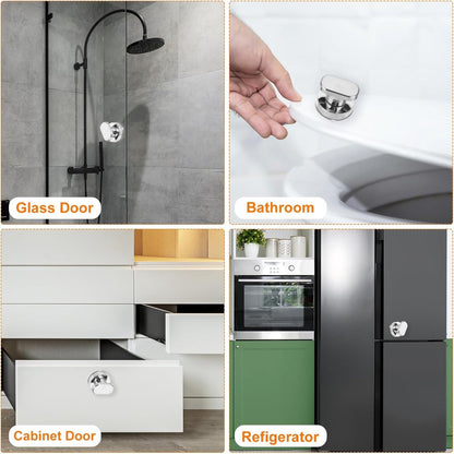 pieces - Door handle - Suction cup door grip - Suction cup handle - suction cup glass mirror door handle - suction cup handles for sliding doors - shower door handle - self-adhesive push-pull armrest - cabinet handles - for window, cabinet, toilet - 62x50 - Image 2
