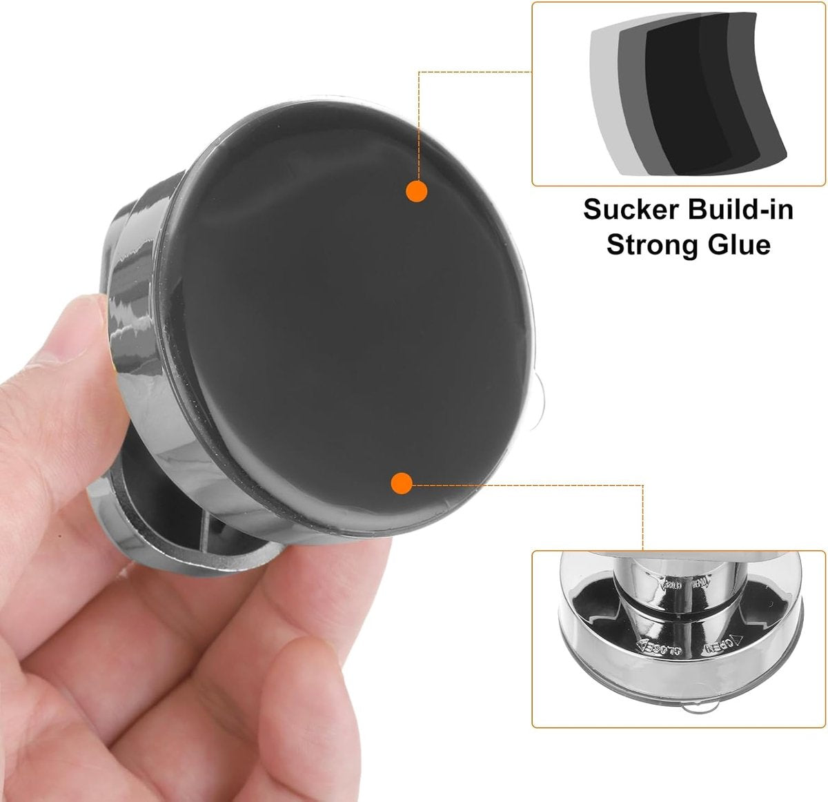 pieces - Door handle - Suction cup door grip - Suction cup handle - suction cup glass mirror door handle - suction cup handles for sliding doors - shower door handle - self-adhesive push-pull armrest - cabinet handles - for window, cabinet, toilet - 62x50 - Image 4