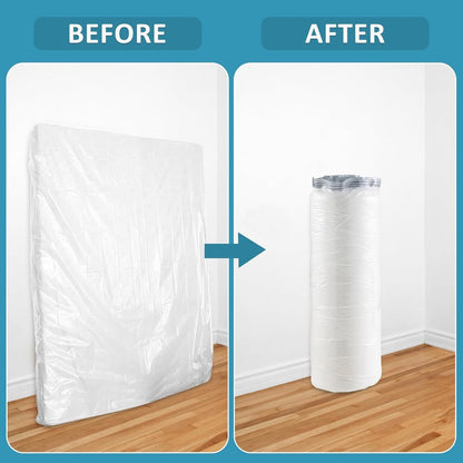 Large vacuum storage bags - 220*100cm - vacuum mattress bag - waterproof - resealable - with zipper - reusable - space-saving bags - vacuum seal - for mattresses, clothing - vacuum pump not included - transparent - Image 3