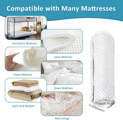 Large vacuum storage bags - 220*100cm - vacuum mattress bag - waterproof - resealable - with zipper - reusable - space-saving bags - vacuum seal - for mattresses, clothing - vacuum pump not included - transparent - Image 5