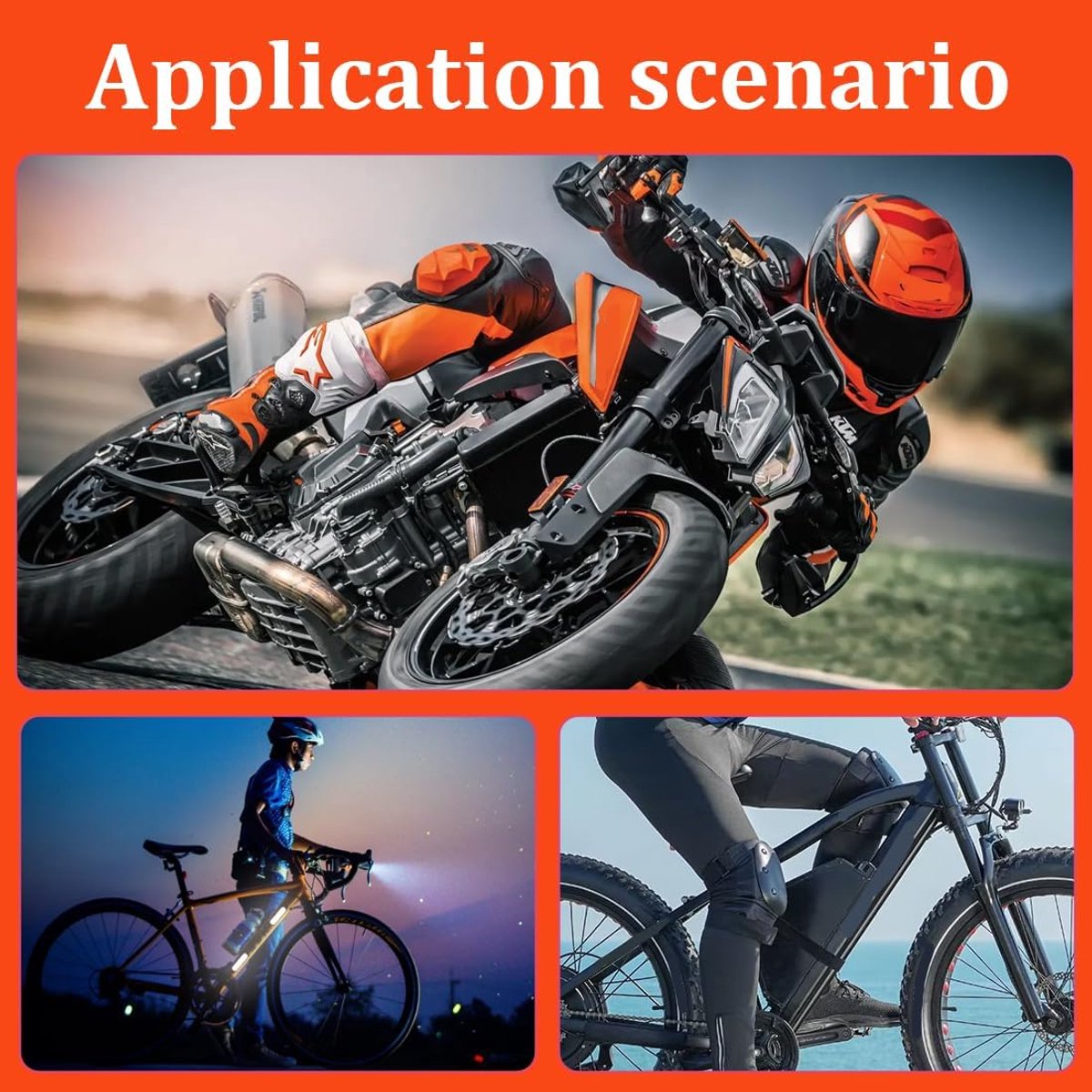 (4 pieces) 12 strips - Night vision stickers - reflective stickers - reflective strips - motorcycle decoration - for visibility in the dark - for bicycle, stroller, buggy, helmet, motorcycle, scooter, toys - 7*1.8 cm and 2.1 cm - black - Image 4