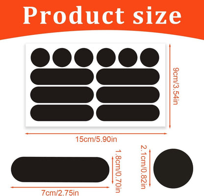(4 pieces) 12 strips - Night vision stickers - reflective stickers - reflective strips - motorcycle decoration - for visibility in the dark - for bicycle, stroller, buggy, helmet, motorcycle, scooter, toys - 7*1.8 cm and 2.1 cm - black - Image 5