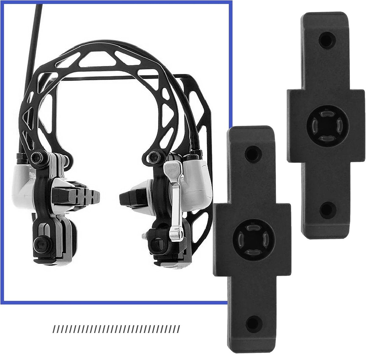 4 pieces - Brake pads - Bicycle brake pads - Replacement brake pads - Suitable for Magura HS11 HS22 HS24 HS33 HS66 - Brake pads for mountain bikes - Rubber bicycle brake pads - rubber road bike brake cover - bicycle accessories - black - Image 3